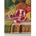 Картина "Натюрморт с разломанными гранатом и фруктами"